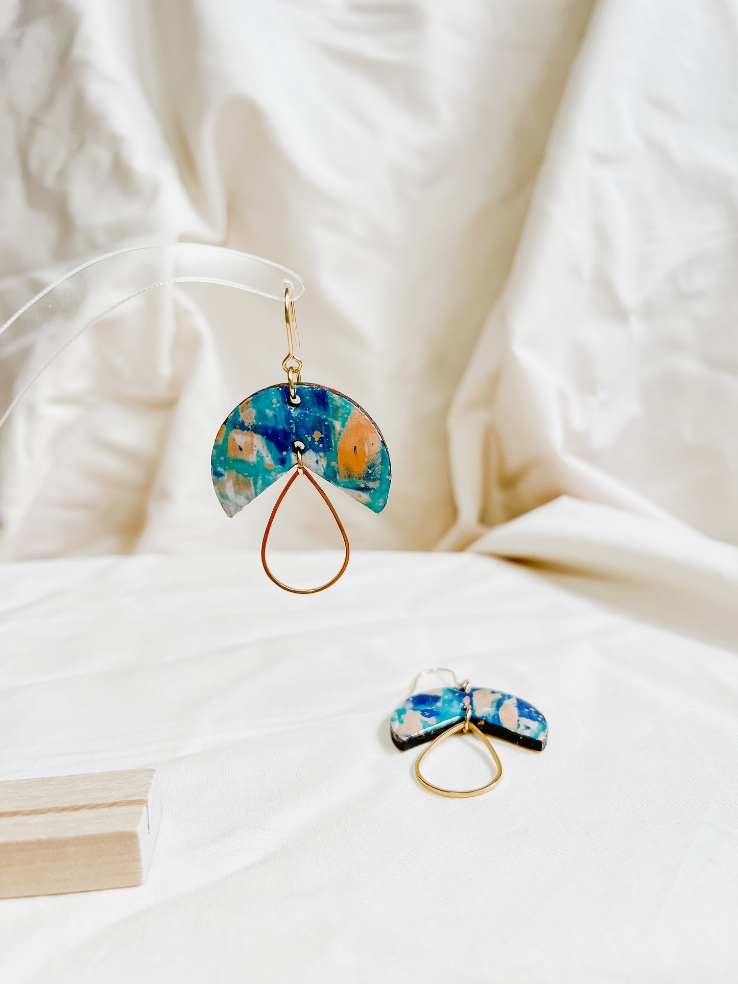 'The Reef' Teardrop charm dangle earrings