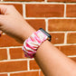 Strawberry Milk Gingham Smart Watch Scrunchie Band