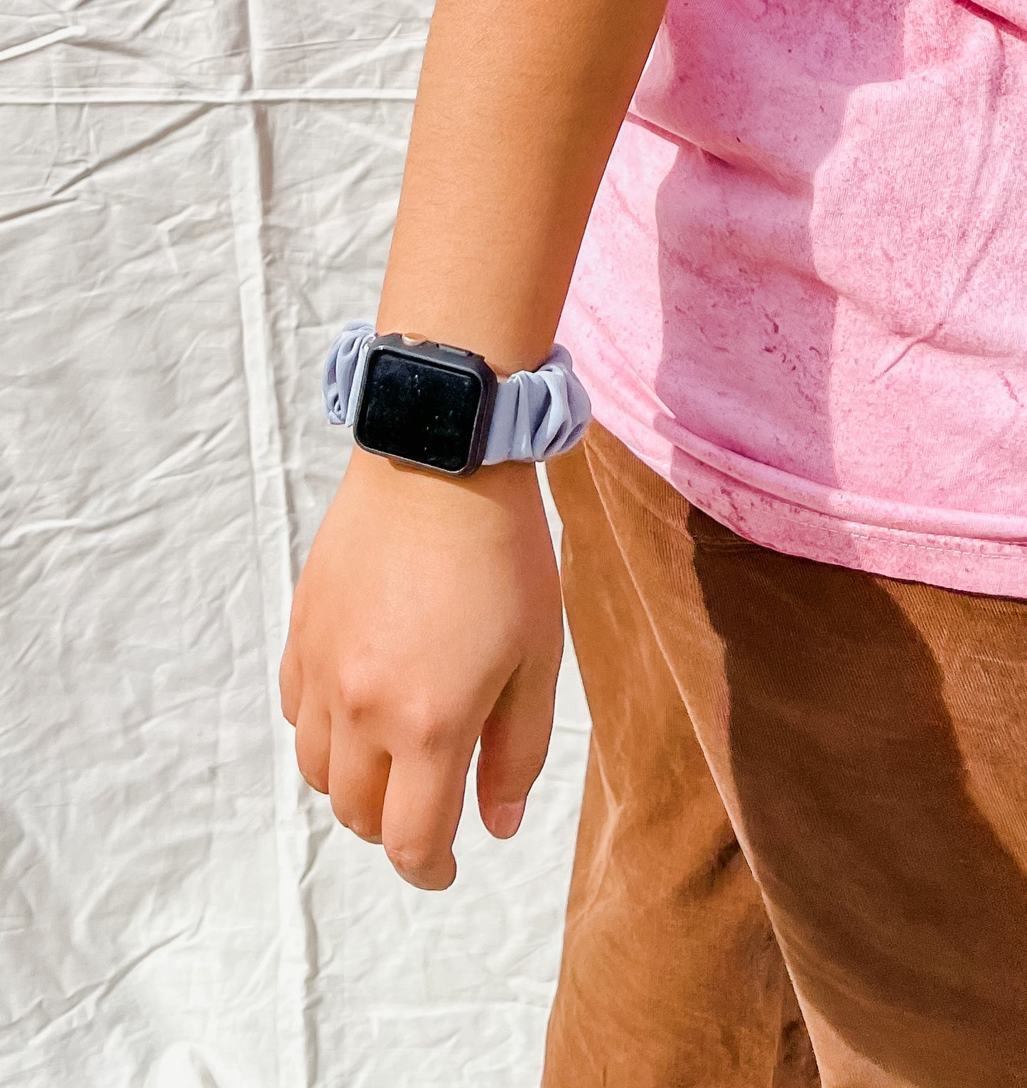 Grey Smart Watch Scrunchie Band