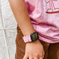 Strawberry Milk Gingham Smart Watch Scrunchie Band