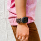 Black Paisley Smart Watch Scrunchie Band